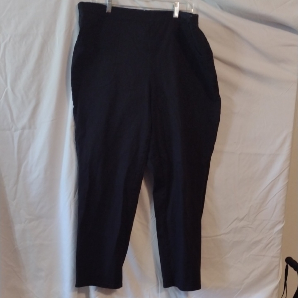 2pr. Women's Plus Size Pull On Stretch Woven Pants - Picture 7 of 10